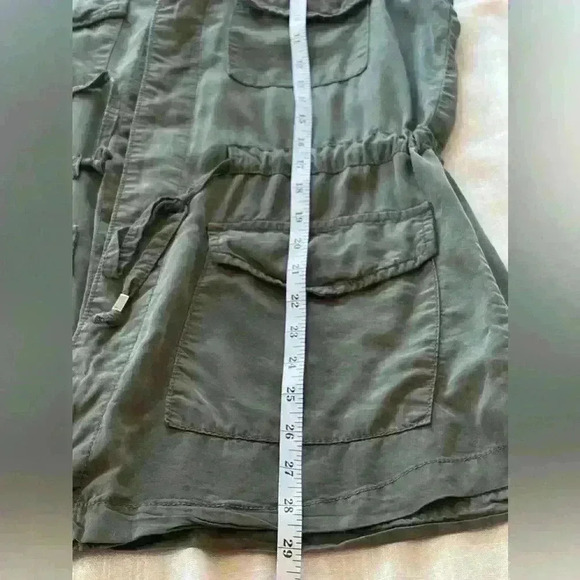 Mossimo Olive Green Button Down Utility Cargo Vest Pockets Medium - Picture 10 of 10